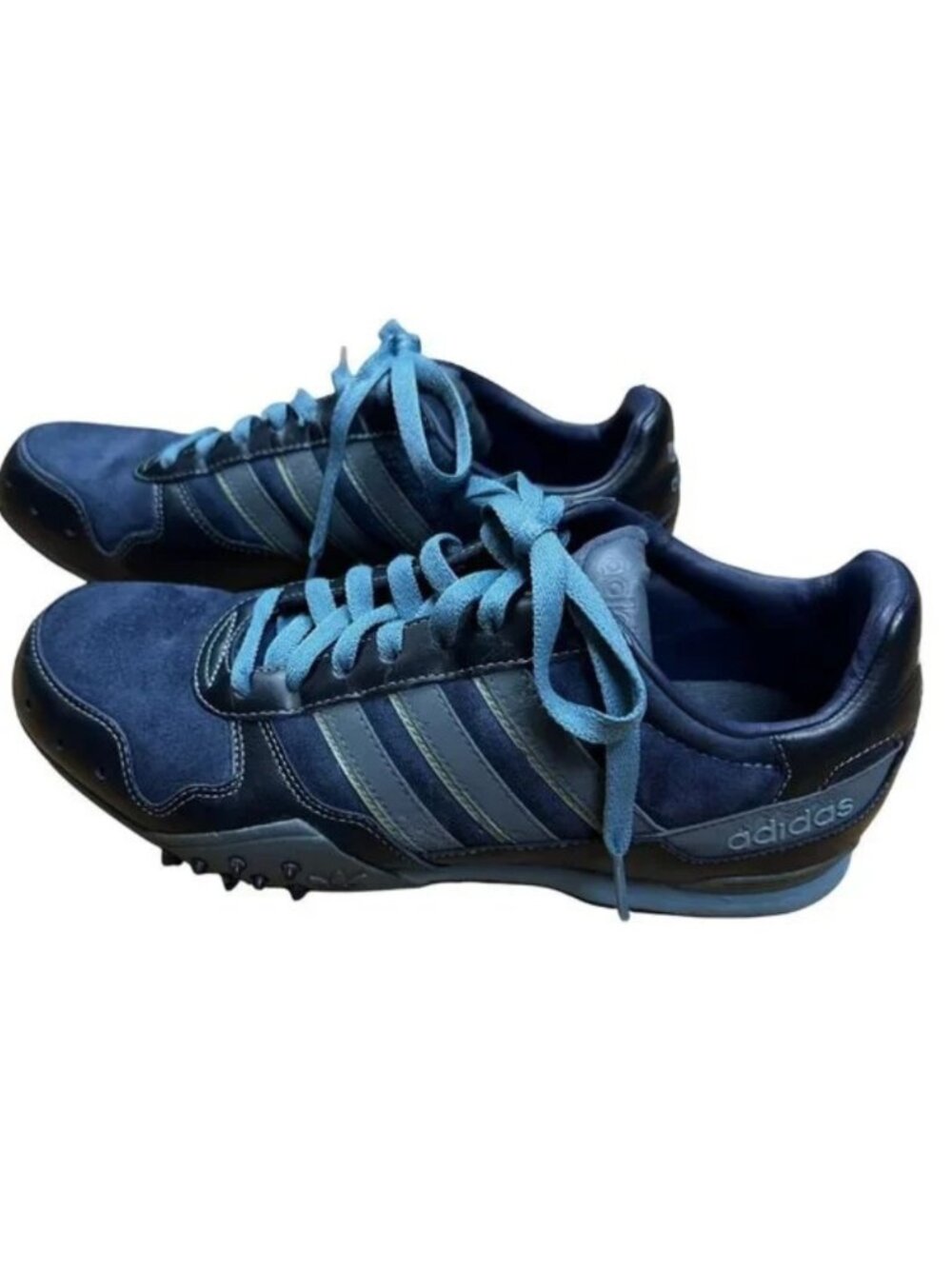 Adidas Originals VTG 2005 Navy Suede Sneakers Men 8.5 Rare